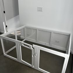 Modern Clear Acrylic Dog Playpen – Great Condition 🐶✨