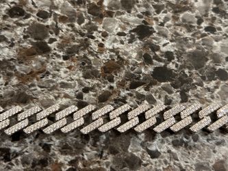925 Sterling Silver Moissanite Cuban Link Bracelet