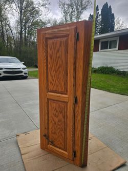 (Amish built) Corner kitchen cabinet