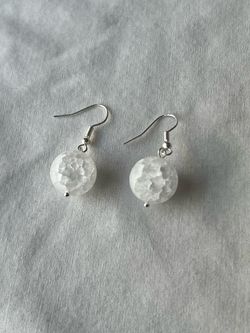 Cracked quartz earrings