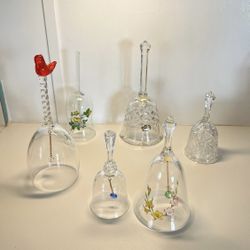 Vintage "Kristal Zajecar" Dinner Bell 24% Lead  Yugoslavia Total 6 bells