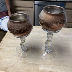 Decrotive Candle Holders And Pots.