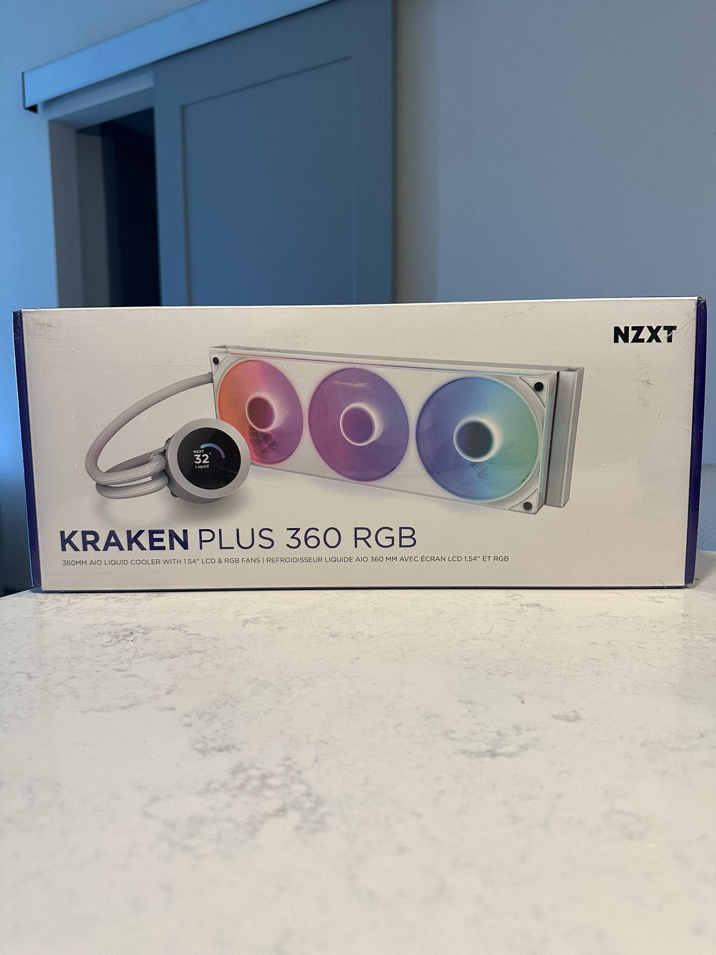 WHITE Kraken PLUS 360 RGB AIO LIQUID COOLER 