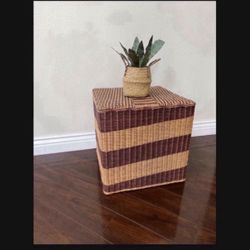 Furniture Seating Ottoman Wicker Side Table Stool 