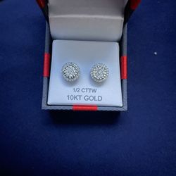 10k Real Diamond Earring 