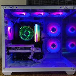 New Gaming Desktop Build With 24” Monitor- 64GB DDR4 Ram, Ryzen 7 5700X, 2TB NvME SSD+4TB HDD,  8GB GPU, WI-FI, Windows 11 Pro 64Bit, MS Office 2024