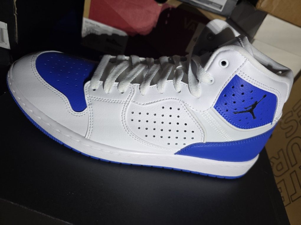 Nike Air Jordan Access Mens Basketball Sneakers Shoes Size 10 Men's White Black Game Royal