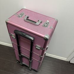 Rolling makeup case 