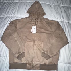 Nike Life Full-Zip Unlined Jacket Amber Mens Size Large  FZ6575-225  NWT