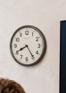Round Wall Clock with Metal Frame