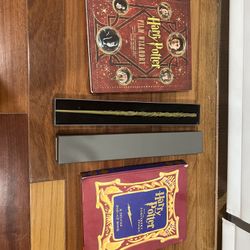 Harry Potter Books And Wand