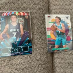 PENDING PICKUP Kon Knueppel Bowman Chrome refractor & Topps Finest uncommon basketball cards Charlotte Hornets Superstar