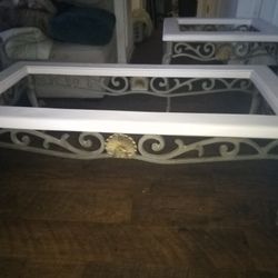 Steel Frame Tables Glass Tops