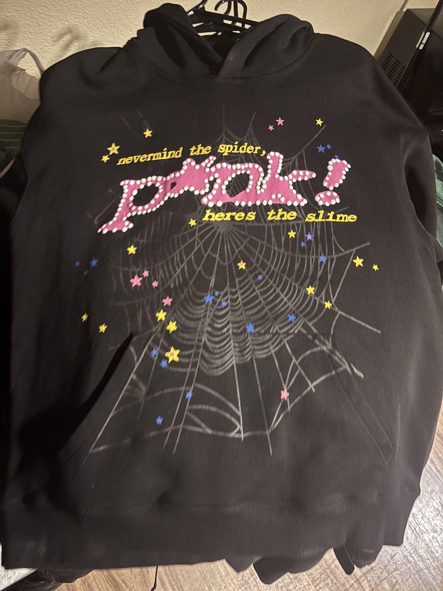 Spider Black & Pink Hoodie (Medium)