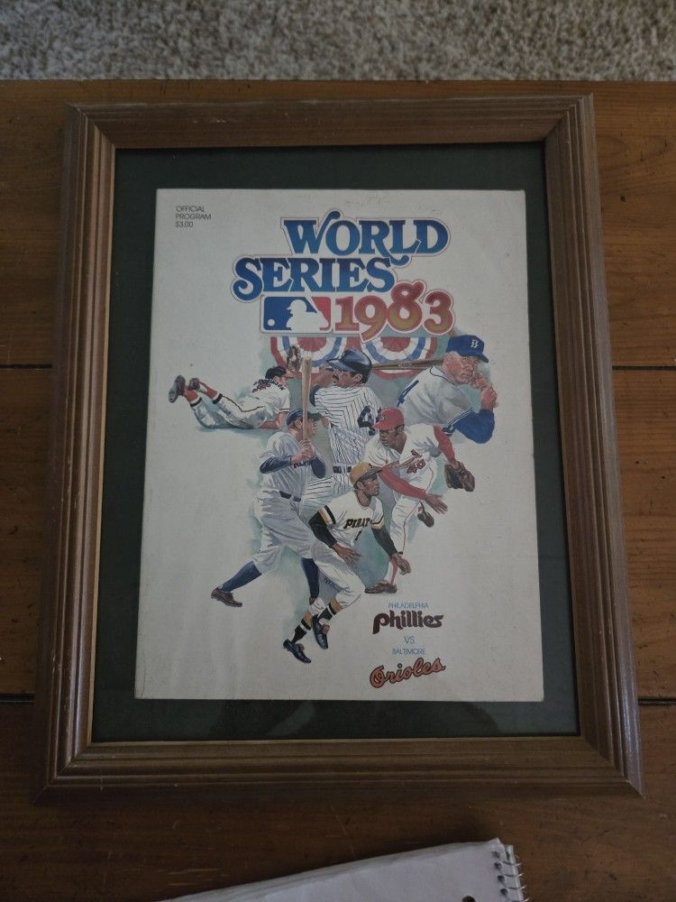 Framed 1983 Phillies Programs