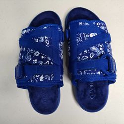 DRACO Slides Mens Shoes Size 10.5, 11, 11.5  Blue Sandals Bandana + Bag NEW