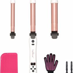 3 in 1 Auto Rotating Curling Iron-TOP4ever Automatic Hair Curler With Wands