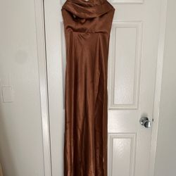 Satin Dress- Rust XS 