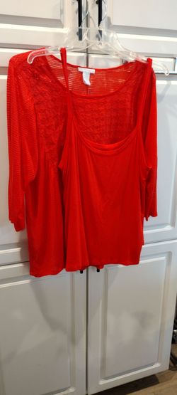 Top w/tank 2 pieces orange 2X