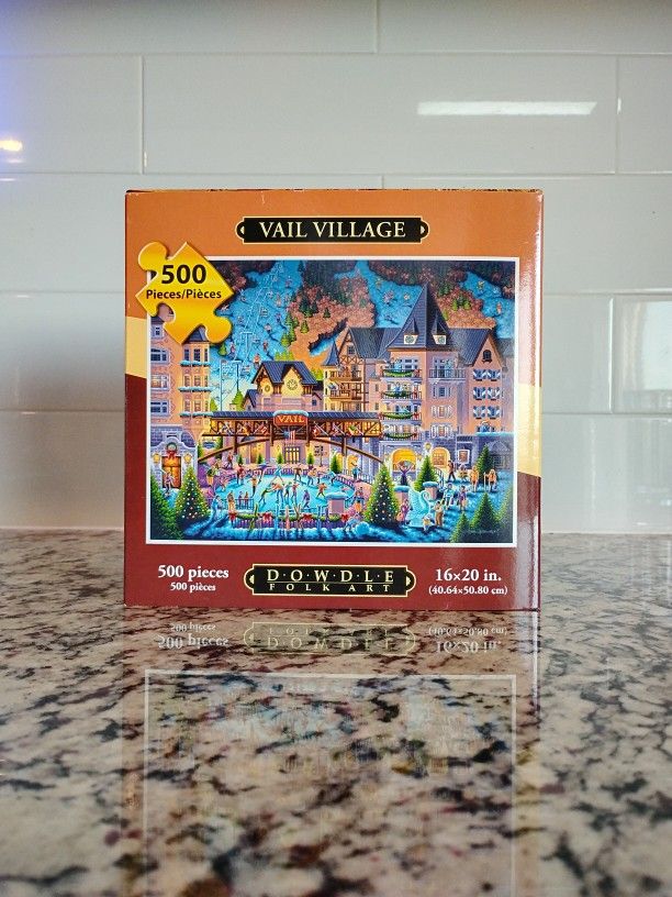 Dowdle Folk Art Vail Village Puzzle 