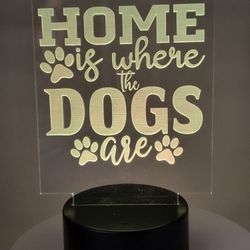 Personalized Custom Dog Sign LED Light, Night Light 