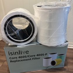 Core 400S Replacement Filter for LEVOIT Core 400S Smart WiFi Air Purifie-r, Core 400S-RF 3-in-1 Activated Carbon Filter, LRF-C401S-WUS, 2 Pack