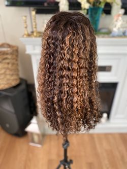CURLY HUMAN HAIR WIG 😍