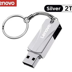 Lenovo Metal 2TB USB Disk Flash Drive USB 3.0 w  2 USB Adapters