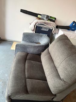 Single couch non reclining gray