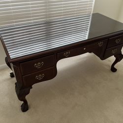 Matching Cherry Desk And Cabinet 