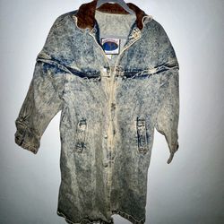 Vintage Acid Wash Denim Jacket Size L