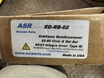 ASR Subframe Brace New Honda Acura