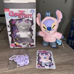 AUTHENTIC Miniso Disney Stitch GenZ Street Vinyl Plush Pendant - Aloha Pink