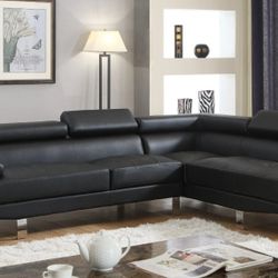 Antares Black Modern Sectional

