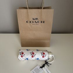 Coach UV Protection Mini Umbrella Floral Print