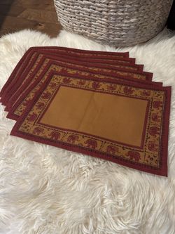 World Market Cloth Masks Placemat Set NEW