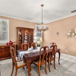 Asheley dining Room Set table chairs entrance cabinet kitchen island chest winery furniture made of real solid Moving Sale