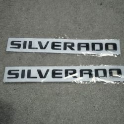 2ps Black Glossy Finish Door  Letter Emblem