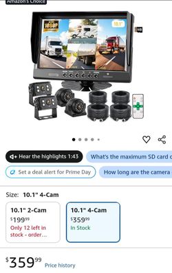 4 camera system for RV Big Rigs or personal vehicles records and is a life saver in event of accident also saves you 25% on insurance