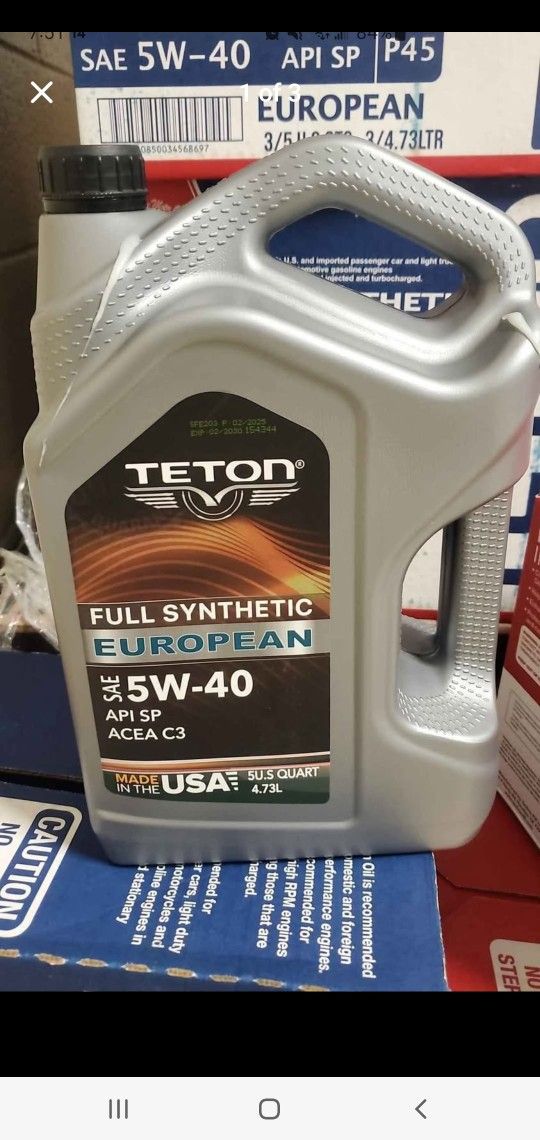 Special Special Motor Oil 5w40 Full Synthetic Case 3GAL 5QT 
