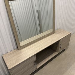 📺 Mirrored TV Console | Modern Look for Living Room 🪞📺