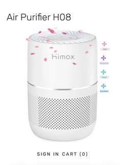 HIMOX Air Purifier H08 True HEPA Remove 99.97% Smoke Pet Dander H08 - White• Retails $99.99