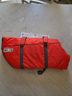 Outward Hound Granby Splash Life Jacket Orange/Grey Size XL 85 To 100 lbs