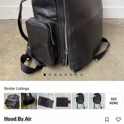 HBA Leather Strap Backpack
