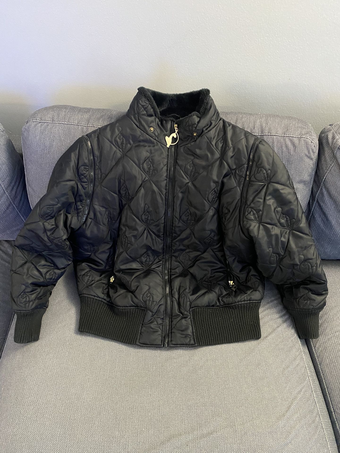 Baby Phat VTG Puffer Jacket, Vest, Black 2X