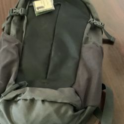 AdventuridgeHiking  Backpack Color Black & Grey With Orange Poncho.