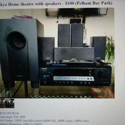 Onkyo Home Theater With Speakers
