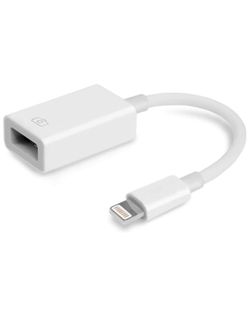 USB Camera Adapter, USB Female OTG Data Sync Cable Compatible with iPhone 11 X 8 7 6 Plus iPad Air Pro Mini, Support Card Reader, USB Flash Drive, Mo