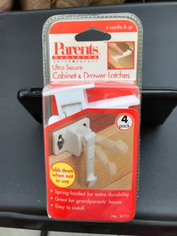 Ultra secure cabinet & drawer latches 4 pack.