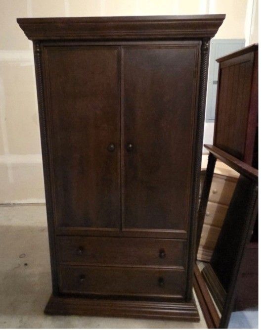 Bellini Mahogany Armoire & Mirror